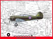 Model Airplane Plans (UC): Curtiss Hawk 75 (P36) 38" Scale .29-.45 Paul Palanek