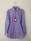 Hugo Boss Mens Button Up Plaid Dress Shirt Sharp Fit Purple Size 16.5R