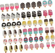 IWOWHERO Sockets 50pcs Resin Popsicle Charms for DIY Crafting Home Decor Random Style
