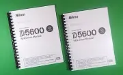 Owners Reference Manual for Nikon D5600 Camera 424 Pages W/Clear Covers!