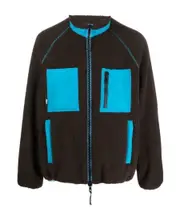 MSGM Logo-Patch Zipped Jacket IT48 Black