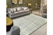 3D Light Green Stripes WG045 Non Slip Rug Mat