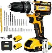 24Pcs 21V Cordless Drill Driver Set Household Hand Tool Kit,Charger 25+3 Torque,