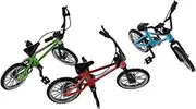 HAWILLOSCH 3Sets Mini Alloy Finger Bike Mountain Bike Models for Birthday Present Home Decor and Collectible Safe for Play