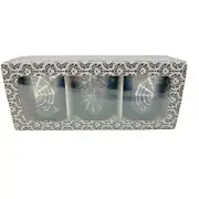 New Bela Lux Set of 3 Candle Holders Votive Spiders Spiderweb Halloween Horror