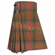 Scottish Handmade Traditional Kennedy Weathered 8-yard Tartan Kilt For Men