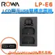 現貨 ROWA 樂華 LP-E6 液晶雙槽充電器【eYeCam】佳能 LPE6 電池充電器 5D2 5D3 5D4