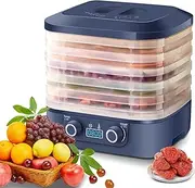 Food Dehydrator, Dehydrated Dryer with 5 BPA-Free Trays, 48H Timer and 95-158℉ Temperature Control, Dehydrated for Fruit, Herbs, Meat, Veggies and Dog Treats