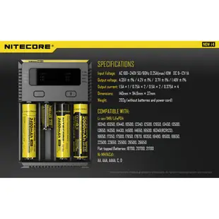 {台中工具老爹}  最新版正品NITECORE NEW i4 鎳氫電池18650多功能兼容智能雙槽充電器