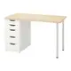 IKEA 書桌/工作桌, 松木效果/白色, 120x60 公分