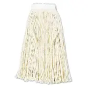 Boardwalk Premium Cut-End Wet Mop Heads, Cotton, 16oz, White, 12/Carton