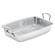 Scanpan Impact Stainless Steel 44.5x26cm Roaster Tray w/ Rack Bakeware Silver