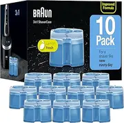Braun Clean & Renew Refill Cartridges CCR, Replacement Shaver Cleaner Solution for Clean&Charge Cleaning System, Pack of 10
