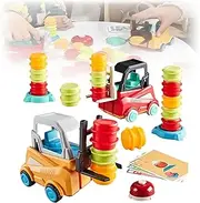 Forklift Transport Game, Forklift Frenzy Game, Engineer Forklift Frenzy Transport Game, Double-Player Stacking Forklift Matching Game, Interactive Toy Forklift (1 Set)
