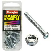 Champion Handy Pack Machine Screws and Nuts BH622, 5mm X 20mm