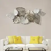Metal Wall Art Wall Decoration 3D Metal Wrought Iron Wall Hanging for Living Room, Crafts Art Aesthetic Room Decor Sculptures