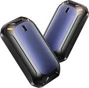 2 Pack Hand Warmers Rechargeable, Electric Hand Warmer, Double-Sided Warming Portable Heater Reusable, 12 Max Heating Time Pocket Hand Warmers Gifts Purple
