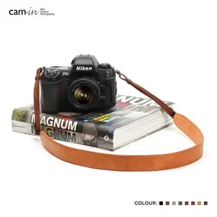 cam-in 意大利原廠真皮專業相機背帶 牛皮肩帶 通用接口 CS187
