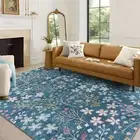 Extra Large Rugs Teal Turquoise Blue Washable Lounges Carpet Corridor Runner