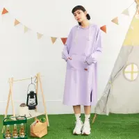 在飛比找momo購物網優惠-【Dailo】小貓耳口袋棉質長袖長洋裝(駝 紫 灰/魅力商品