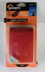 NEW Lowepro Red Nappa Leather Napoli 30 Compact Universal Camera Case NIP