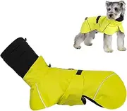Rain Coat for Dogs - Double Collar Waterproof Dog Raincoat,Adjustable Reflective Pet Poncho Lightweight Jacket Clothes for Medium Doggy, Puppy & Outdoor