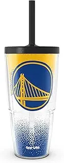 Tervis NBA Golden State Warriors - Defend Made in USA Double Walled Insulated Tumbler Travel Cup Keeps Drinks Cold & Hot, 24oz with Straw Lid, Classic
