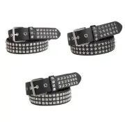 Ladies Studded Decors Waist Belt Thin Waist Belt Waistband for Dress Jeans