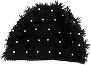 GANAZONO Female Swimming Cap Nylon Fashionable Flower Hat Breathable Practical for Pool Parties and Beach Fun