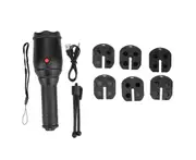 Zoomable LED Aluminum Alloy Waterproof High Light Outdoor Emergency Flashlight