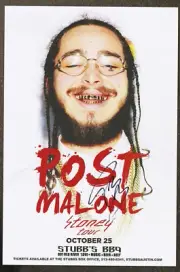 ⭐POST MALONE - Signed Poster -Stoney Tour- Where it all started - READY TO FRAME