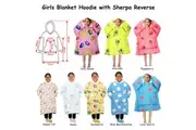 Girls Comfy Warm Blanket Hoodie with Sherpa Fleece Reverse Marshmallow