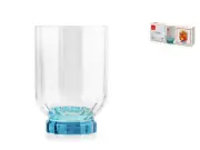 Bormioli Rocco 3 Glasses d. o. F.Florian Glass Clear With Foot Blue CL