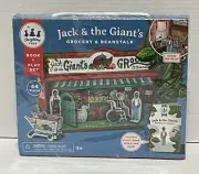 NIB Jack & The Giant’s Grocery & Beanstalk Book And Playset Storybook Case