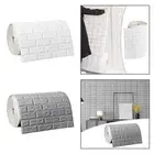 Waterproof Modern Textured Foam Wallpaper for Backsplash Bathroom Bedroom