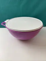 Tupperware Thatsa Mixing Bow Mulberry Purple White Seal 32 Cup 32cup