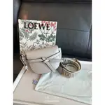 精品二手LOEWE 大象灰 MINI GATE 馬鞍包 蝴蝶斜背包 98新 寬肩帶 新款 真品