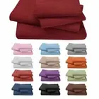 1000TC 100%EgypCotton Single/Double/Queen/King4piece Bed Sheet Set (Solid Color)