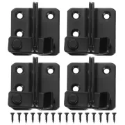 4pcs Flip Door Sliding Latch, Right Slide Latch Door Lock with Screws Black