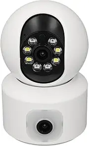 Dpofirs Smart Indoor Pan - Tilt Home Security Camera,1080P Dual Lens Security Camera,Wireless WiFi,360 Degree Motion Detection for Baby Pet Monitor