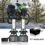 For Kawasaki Ninja 250r 2008-2012 Motorcycle LED Headlight H7 White Bulbs White