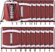 Motroce 15 Pcs Football Drawstring String Bag Backpack Drawstring Bag Football Drawstring Party Favor Bags Football Gift Bags for Gym Sports Teams Football Theme Party Supplies(13.3 x 15.7 Inch),