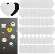 48 Pcs Magnetic Painting Canvas 3" Mini Panels Boards Blank Locker Canvases Art