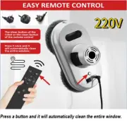 Home Robot Window Cleaner Automatic Cleaning Smart Remote Control Tool 220V New