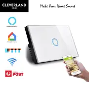 AU approved Smart Home WiFi touch wall light Switch for Alexa Google home white