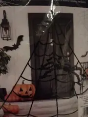 Black SPIDER WEB Rare XL HALLOWEEN DECORATION Rare