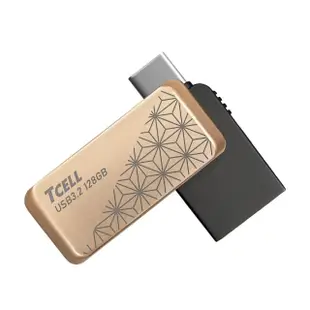 【TCELL 冠元】Type-C USB3.2 128GB 雙介面OTG大正浪漫隨身碟