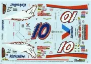 Slixx 1690 #10 Valvoline Fan Scheme 2001-J Benson Nascar decal