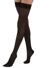 JOBST UltraSheer Petite Thigh High Lace Band 20-30mmHg (Classic Black) Medium