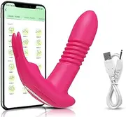 Silent Vibrating Vibrator APP Control Thrusting Vibrator For Women Clitoris Vibrator Rotating Telescopic Dildo Remote Control G Spot Sex Toys